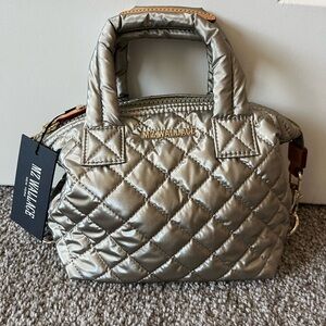 MZ Wallace Metallic Quilted Mini Bag
